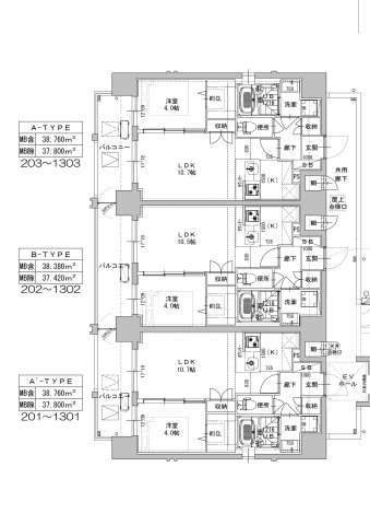 大阪市北区大淀中５丁目の賃貸マンションの間取り
