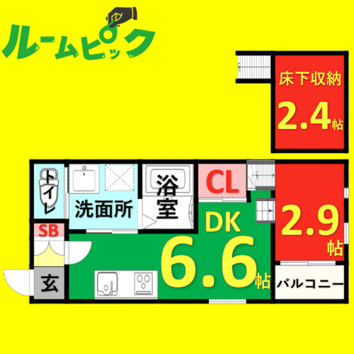 ハーモニーテラス大幸　名古屋市賃貸　仲介手数料無料の間取り