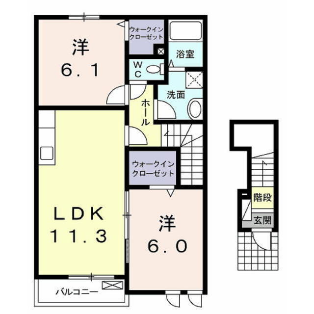 アムールＢの間取り