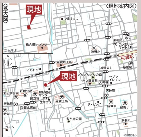 クレイドルガーデン佐賀市天祐 第7の地図