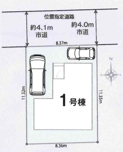 豊川市金屋本町2丁目01期　全1棟・1号棟の区画図