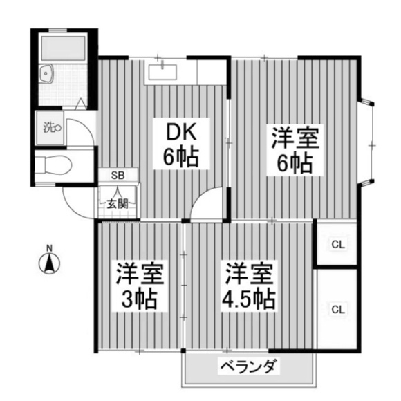 サン若松３号館の間取り