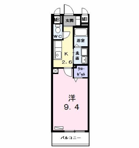レジデンスＫー１の間取り