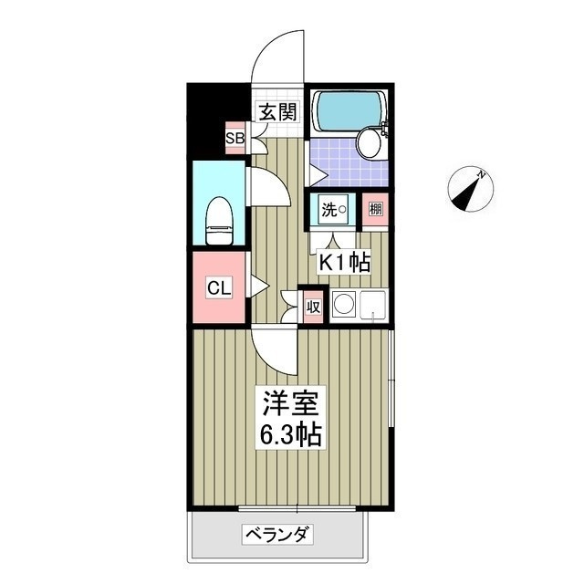 パインコート行徳の間取り