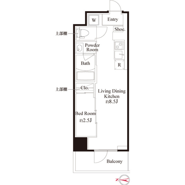 ハーモニーレジデンス東京武蔵関WEST SIDEの間取り