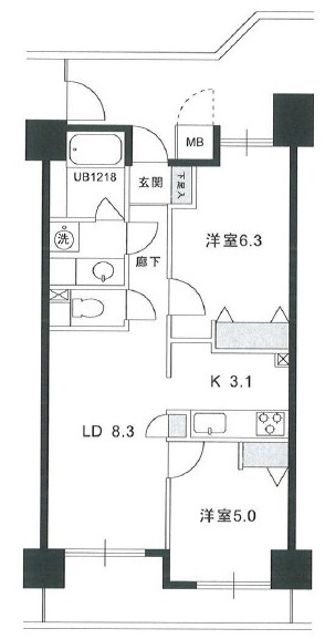 アーバンビュー中野の間取り|間取りです。