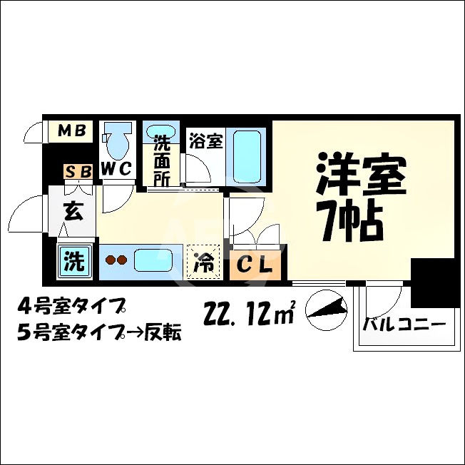アスヴェル南森町の間取り|アスヴェル南森町　開放感のある間取り