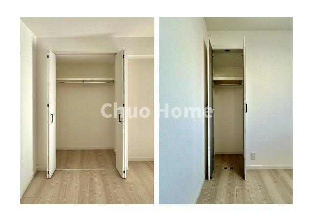 セザール第2北千住の収納|居室にはクローゼットを完備し、自由度の高い家具の配置が叶うシンプルな空間です。お子様の成長と必要になる子供部屋を与えるにはぴったりの間取りですね。