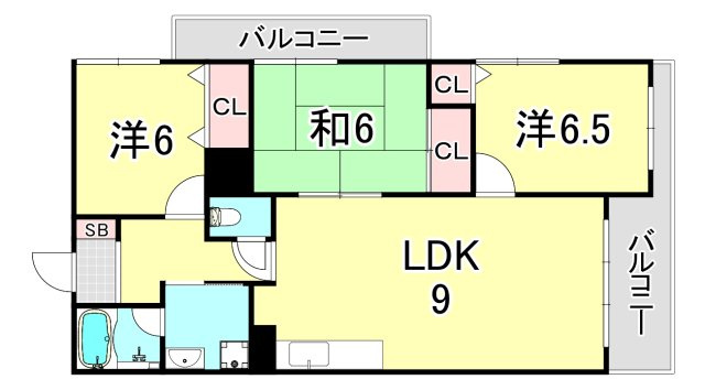 イーリス武庫之荘の間取り