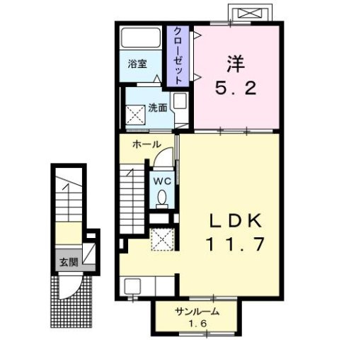 Ｋ．Ｍレジデンス　Ⅲの間取り
