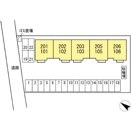 レジデンス城東の区画図