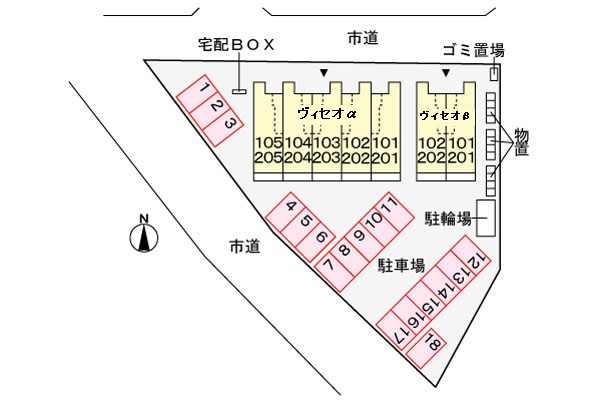 ヴィセオαの区画図