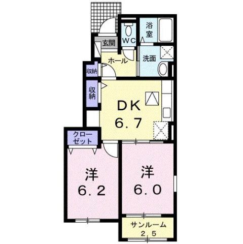 グローリー戸島Ⅲの間取り