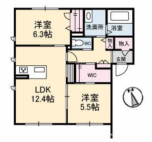 グランマスト ベレオ林町 A棟の間取り