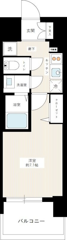 プレサンスジェネ浅草WESTの間取り