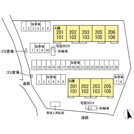 カーサＲ・Ｔ　Ｂの区画図