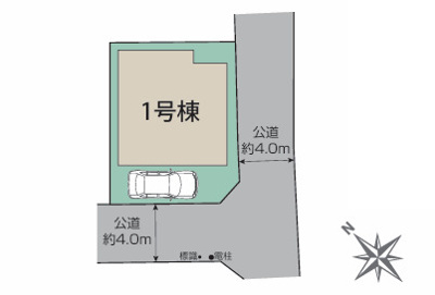 【区画図】 | 座間市相模が丘3丁目　新築戸建て　全1棟　【仲介手数料無料】 | 【仲介手数料無料でご紹介可能です】大樹不動産