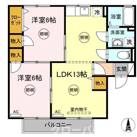 グランシャトー B棟の間取り