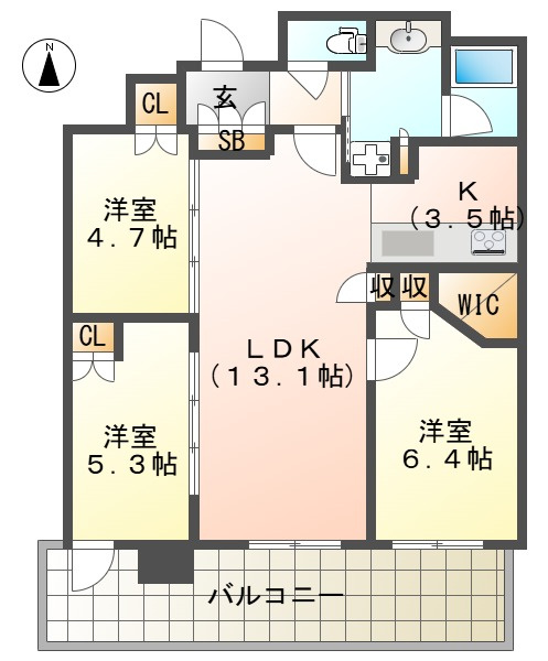 プラウドタワー神戸垂水の間取り