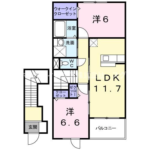 プラティークⅠの間取り