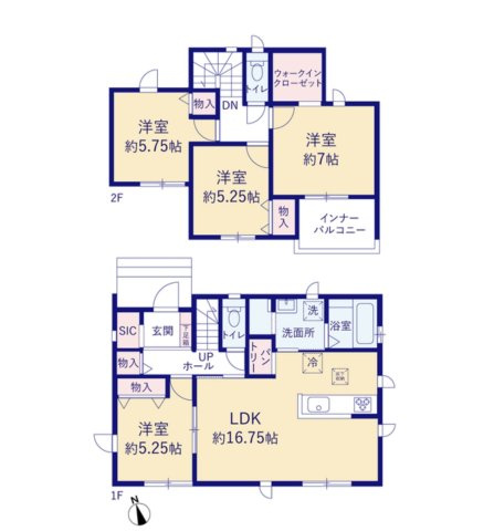 古賀市駅東5丁目第1-1棟（1号棟）の間取り|18時以降のお時間もお気軽にご相談ください！