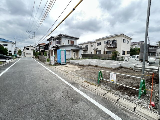 新築　高崎市浜尻町　Heartful　Town　A号棟の前面道路含む現地写真|現地写真　南側接道幅員約6ｍ