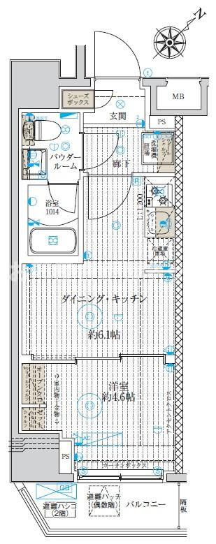 ベルグレード浅草DUE【おとり物件なし】#学生・社会人にオススメ！初期費用分割払いOK！の間取り