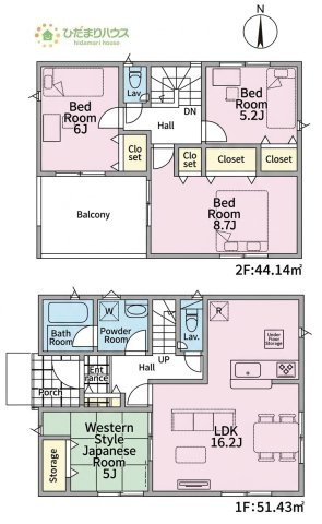【間取り】 | 土浦市板谷第11　新築戸建　4号棟 | 一人部屋が実現できる４LDK間取りです。将来お子様の一人部屋をお考えの方にオススメな物件。
（4号棟）