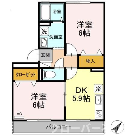 シャトレー西本の間取り