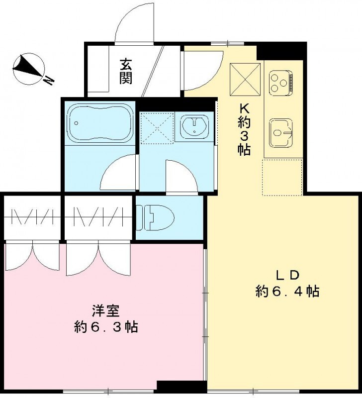 世田谷区砧８丁目のアパートの間取り