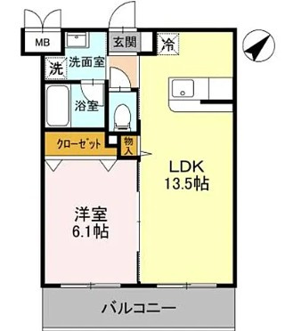 リラッサーレ　Ⅱの間取り