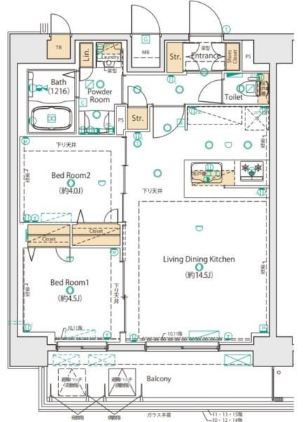 ＭＡＸＩＶ尼崎の間取り