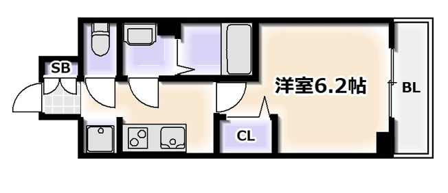 【間取り】 | プレサンス大国町ブライス