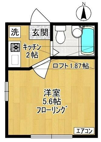 川崎市多摩区生田７丁目のアパートの間取り