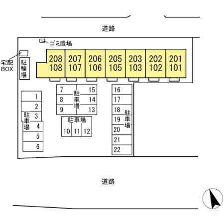 サニーコーポの区画図