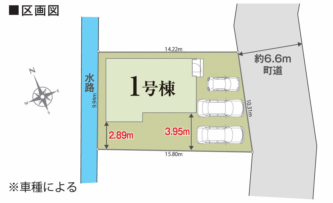 リナージュ ネクスジー 藍住町住吉01期の区画図