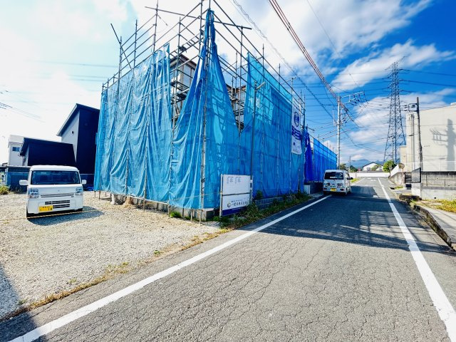 新築　北群馬郡榛東村山子田　Livele Garden.S　2号棟の前面道路含む現地写真|現地写真　北側接道幅員約4.3ｍ　