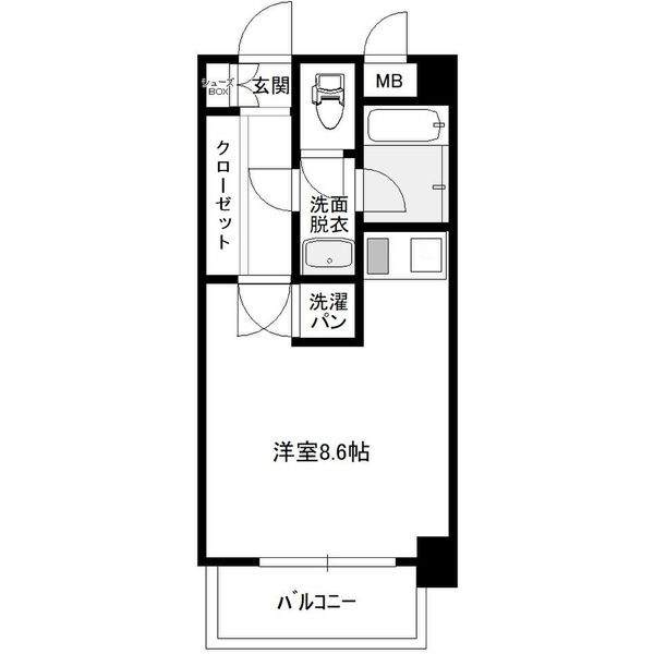 ビュークレスト大橋駅前の間取り