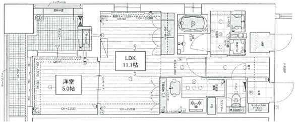 リーガル西長堀Ⅱの間取り