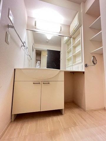 D-room フェニックス武庫川東の洗面所|広い洗面スペース