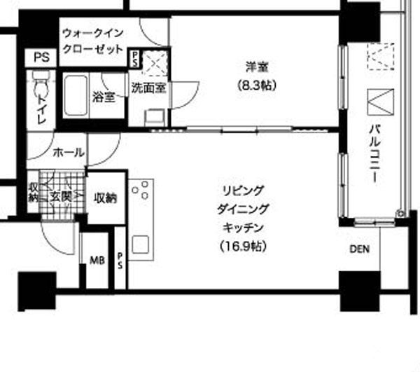 レジディア西新の間取り