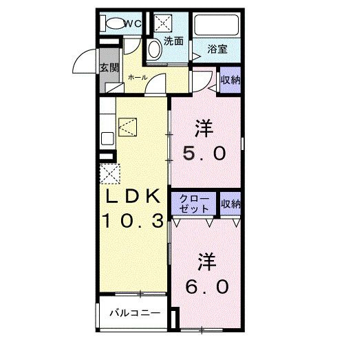 ヒカルサ西宮浜甲子園サウスの間取り