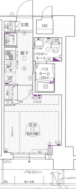 エステムプラザ難波WESTⅡプレディアの間取り