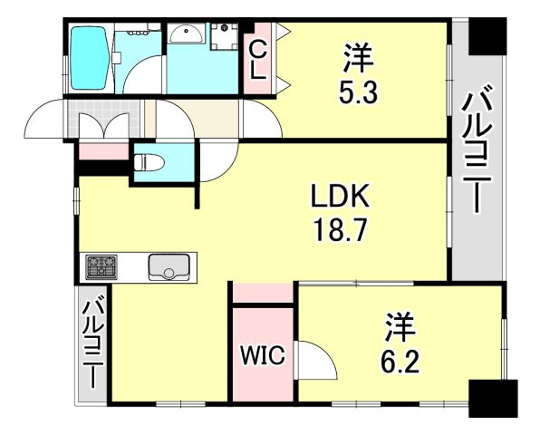 シャトーヒロの間取り