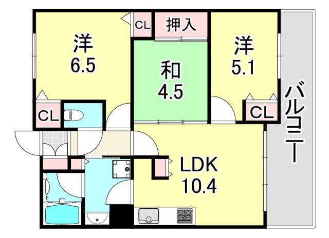 シャトーヒロの間取り