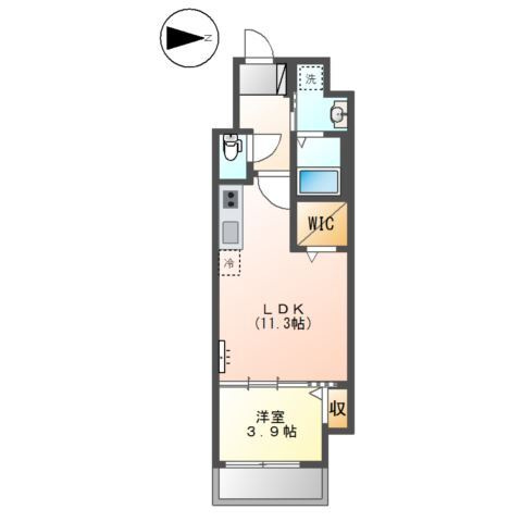 名古屋市中区大須２丁目の賃貸マンションの間取り