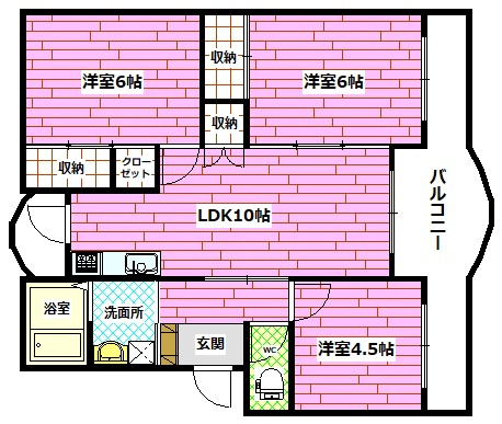 ハイム沖本の間取り
