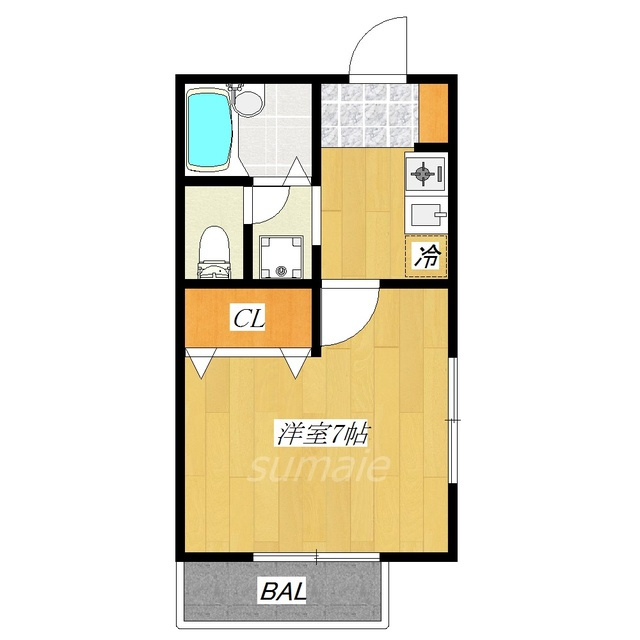 クレール赤羽の間取り|2面採光の明るい部屋になります♪