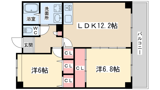 【間取り】 | レジディア西天満