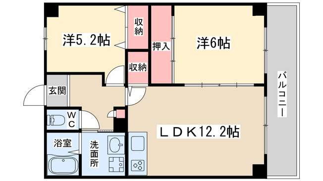 【間取り】 | レジディア西天満